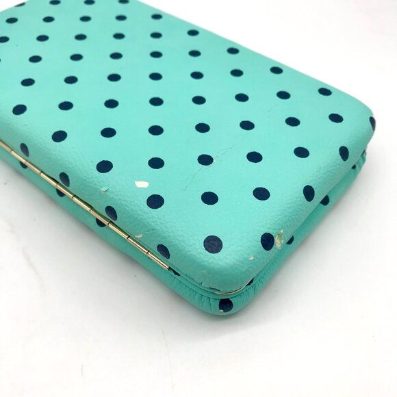 Merona Light Blue Polka Dot Hinge Wallet - Picture 8 of 10